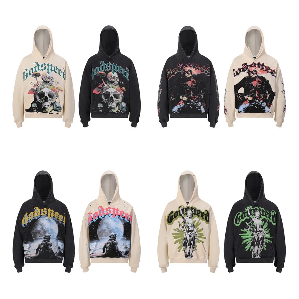 Godspeed Graphic Washed Hoodie MultiColor - Gallery Image 5 - Detailed View