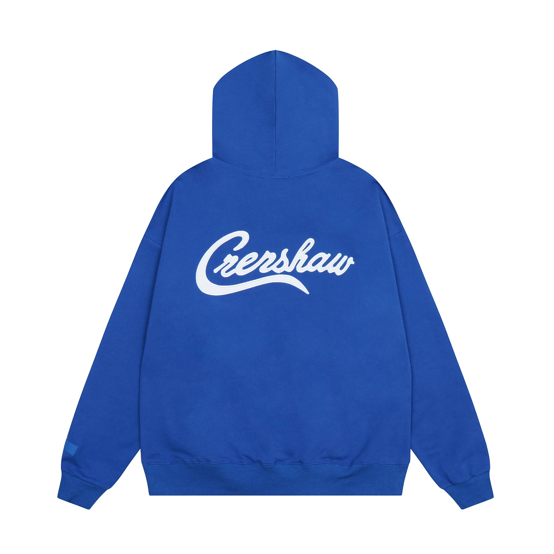 Unisex Streetwear Cotton Hoodie Crenshaw Script Royal Blue - Related Product - Cnfans