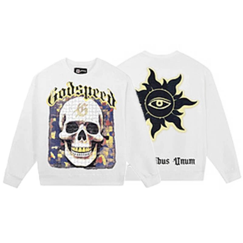 Godspeed Skull Geometric Sweatshirt Black - Gallery Image 3 - Detailed View