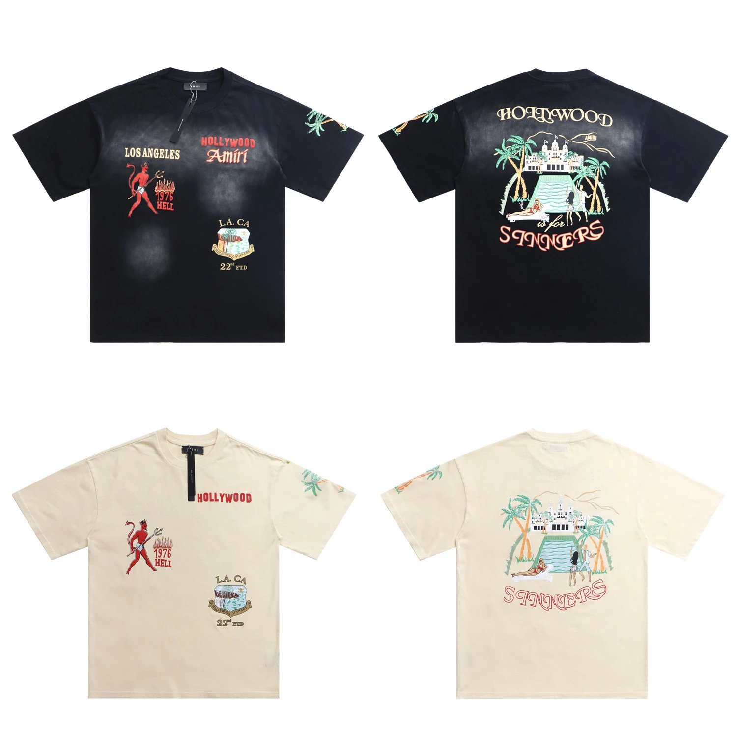 Amiri Graphic Print Vintage T-Shirt Multi - Related Product - Cnfans