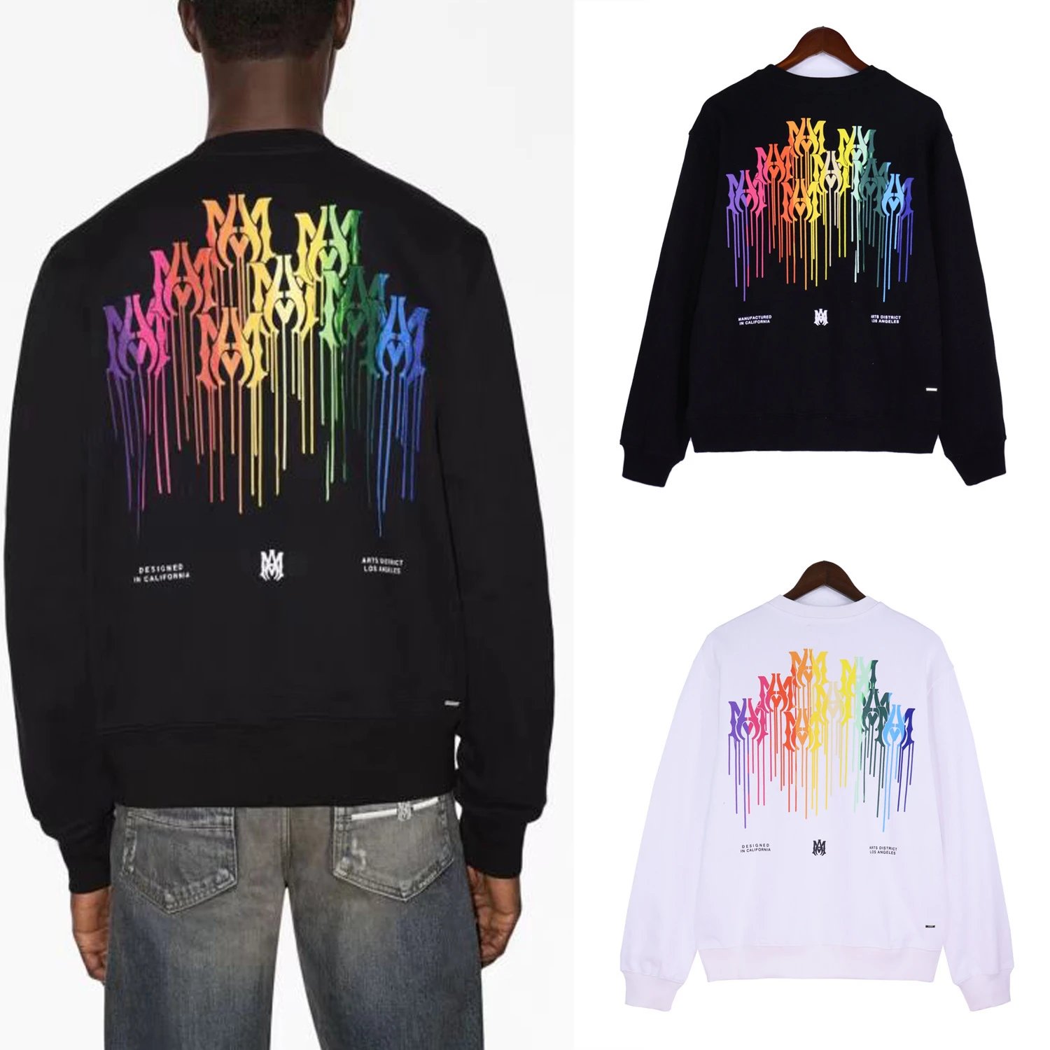 Amiri Rainbow Drip Sweatshirt Multicolor - High Quality Product Image - Cnfans