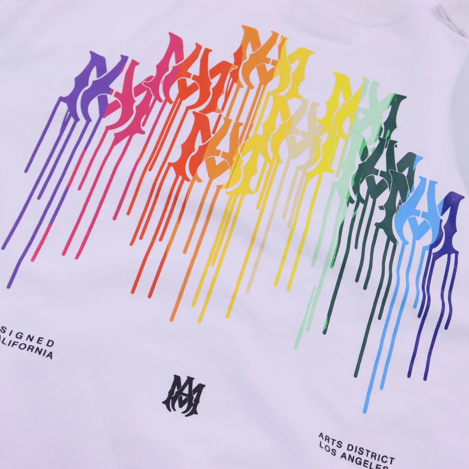 Amiri Rainbow Drip Sweatshirt Multicolor - Gallery Image 2 - Detailed View