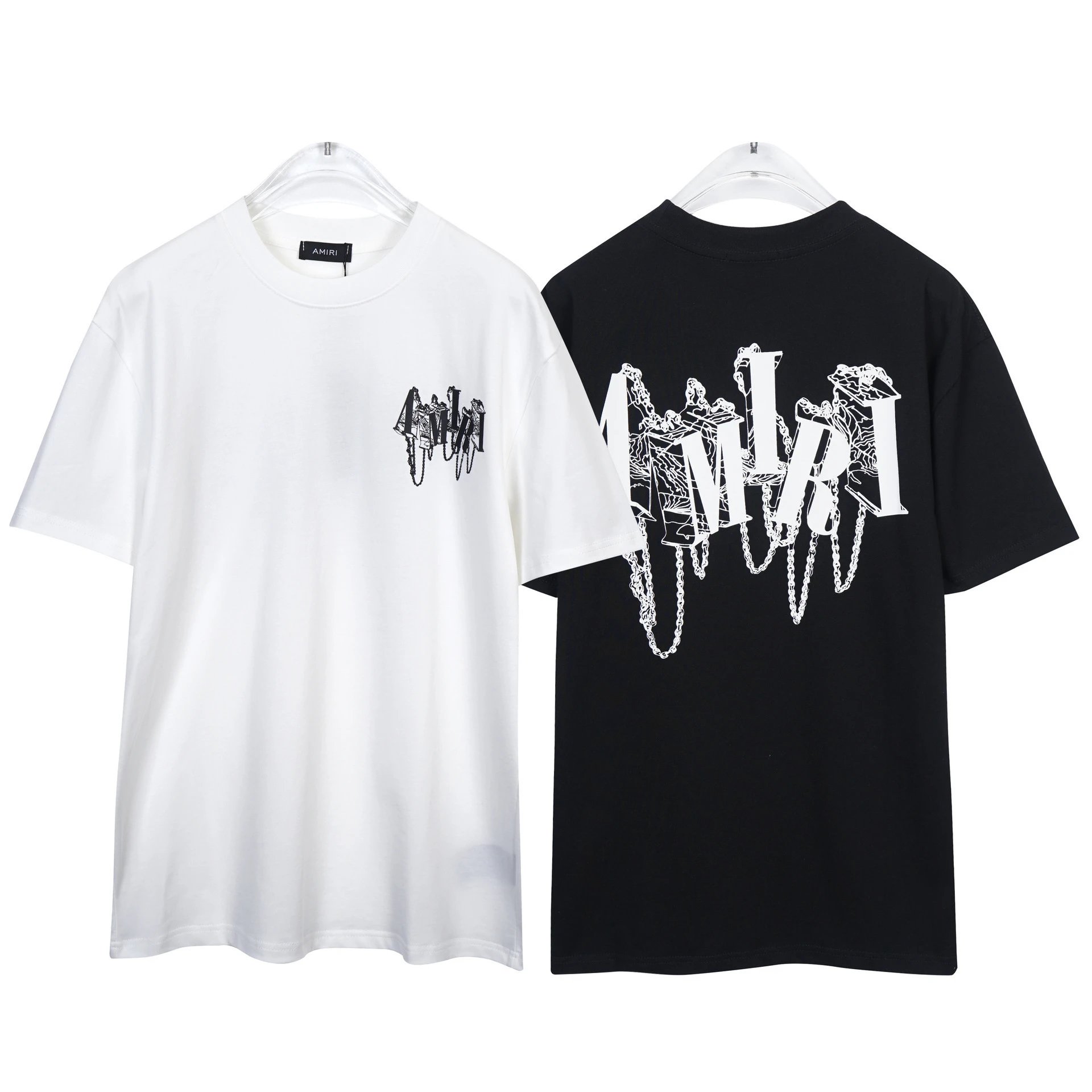 AMIRI Chain Logo T-Shirt Black & White - High Quality Product Image - Cnfans