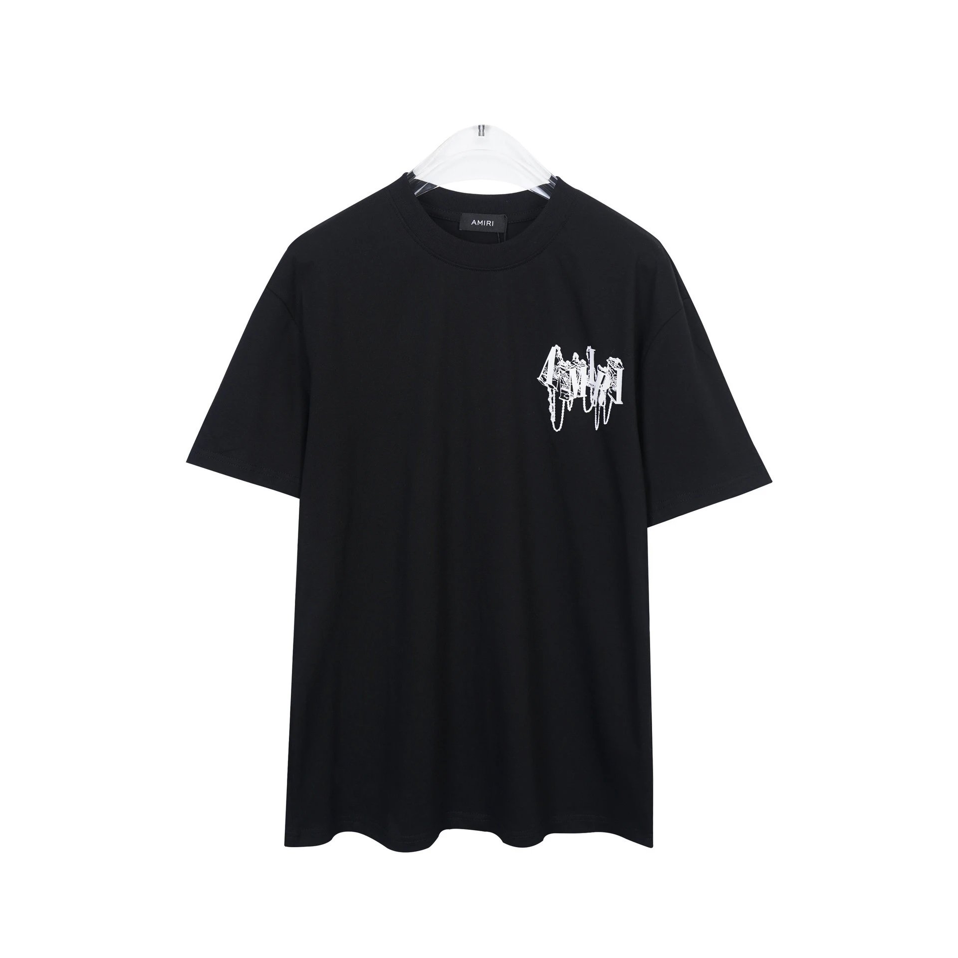 AMIRI Chain Logo T-Shirt Black & White - Gallery Image 4 - Detailed View