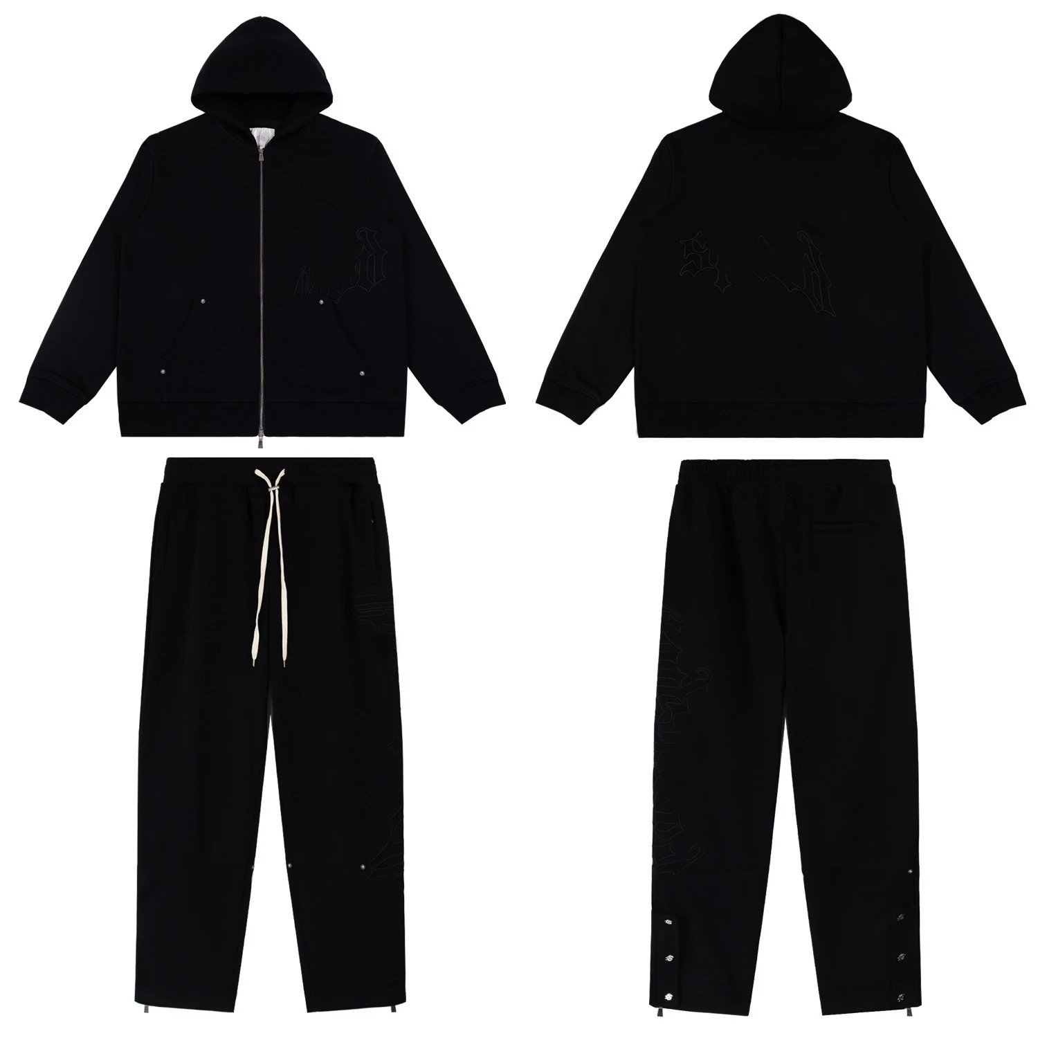 GOD&speed Hoodie Set Red/Black/Cream - Gallery Image 3 - Detailed View