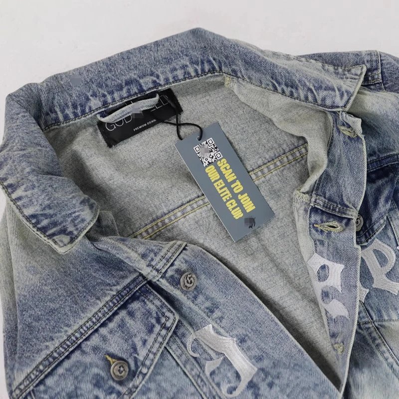 God Speed Embroidered Denim Jacket Multi - Gallery Image 4 - Detailed View