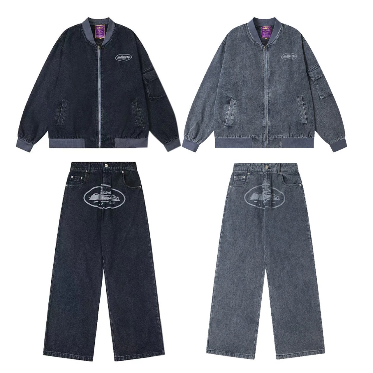 Dark Denim Jacket Set ADWYSD - High Quality Product Image - Cnfans