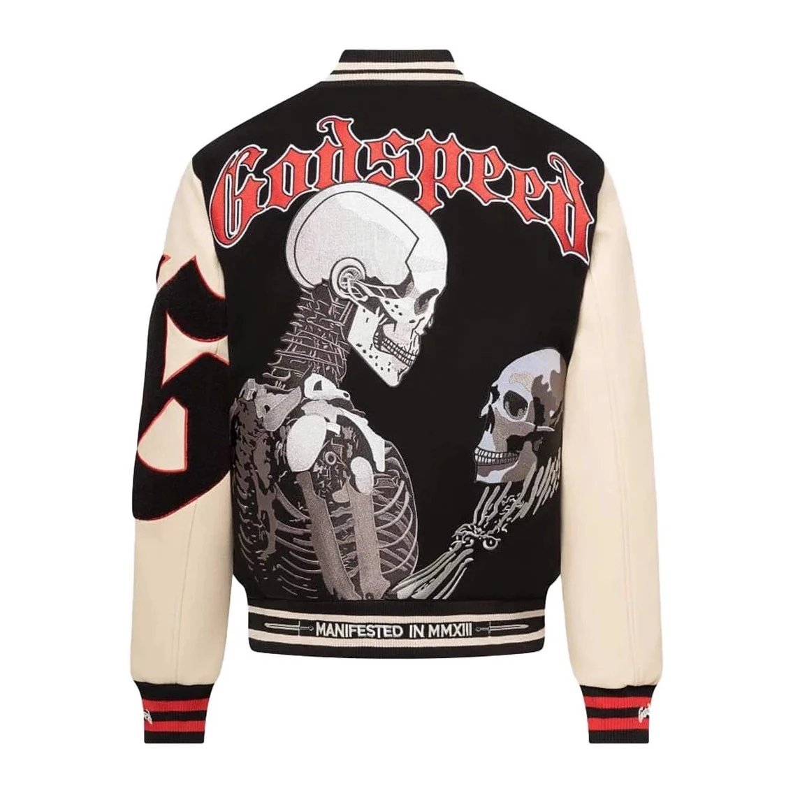 Godspeed Skeleton Embroidery Jacket Black - Gallery Image 5 - Detailed View