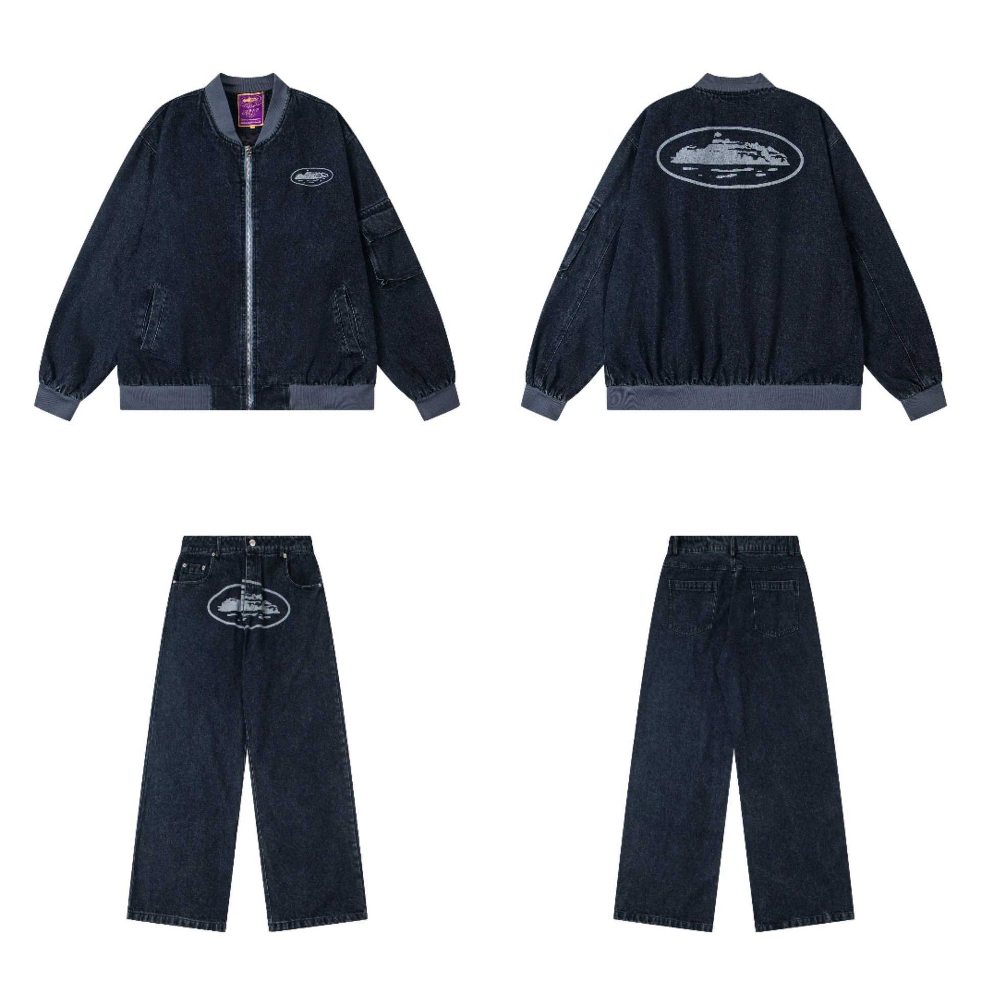 Dark Denim Jacket Set ADWYSD - Gallery Image 5 - Detailed View