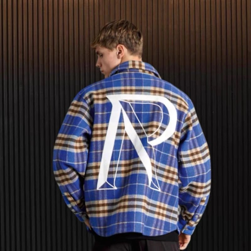 Represent Letter R Plaid Shirt Multicolor - Gallery Image 4 - Detailed View