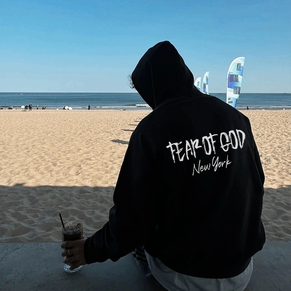 Streetwear Essentials Oversized Cotton Hoodie Unisex Ash Grey - Gallery Image 5 - Detailed View