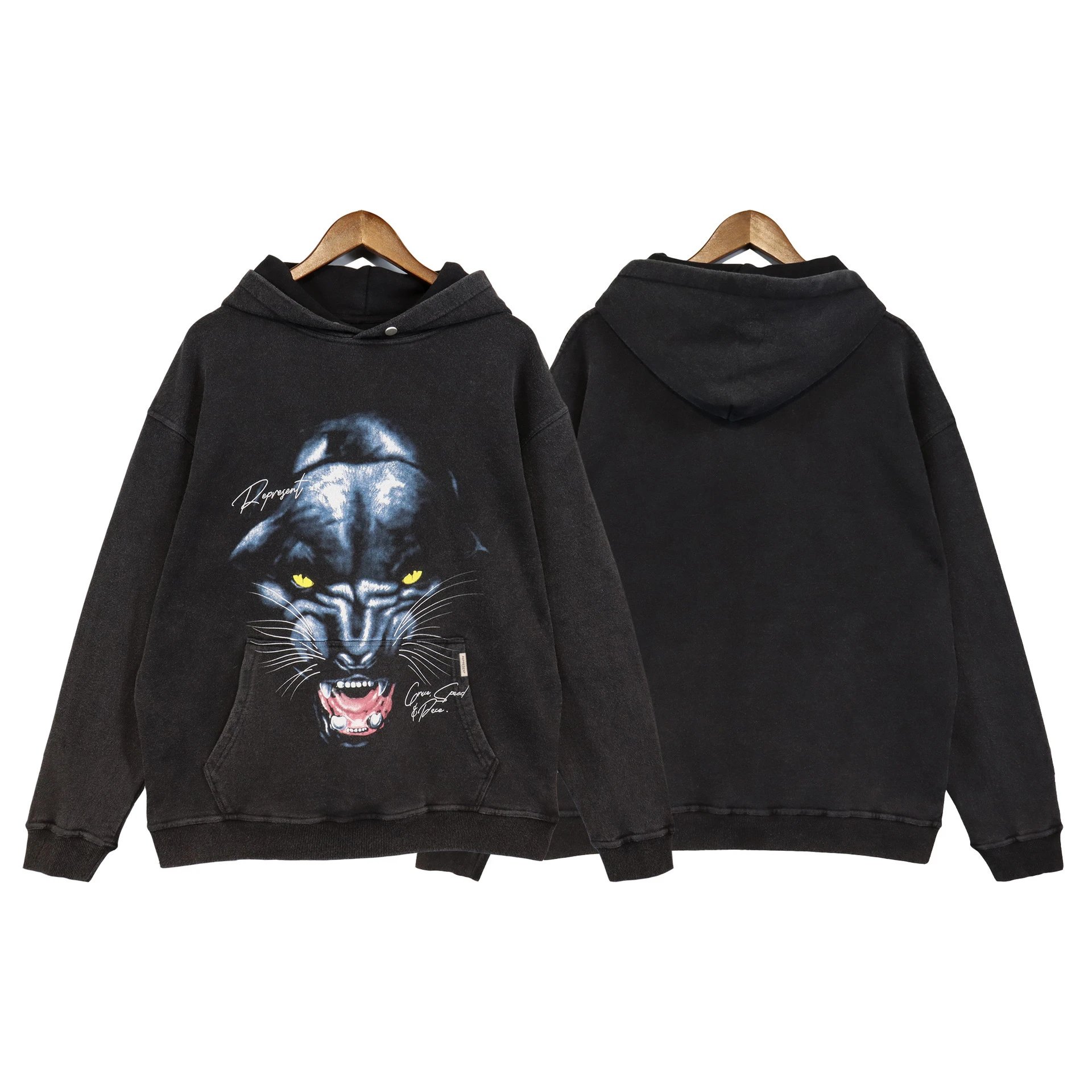 Represent Panther Hoodie Black - Represent - Cnfans - $40.69