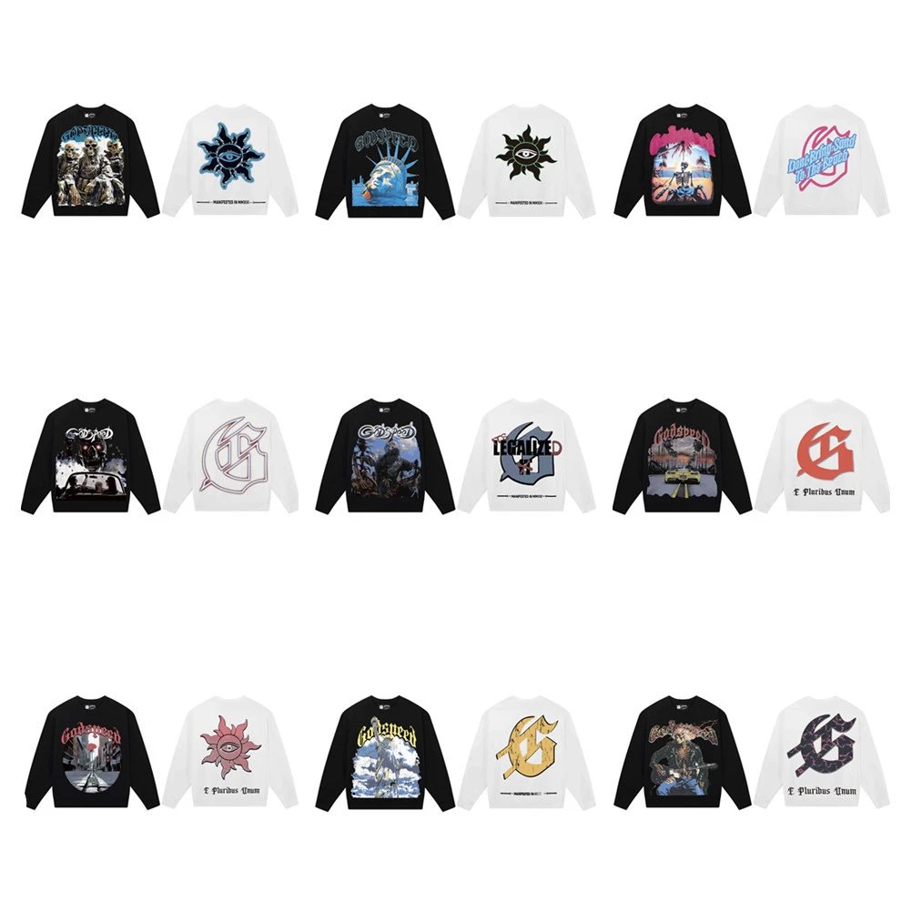 Godspeed Geometric Skull Sweatshirt Multicolor - High Quality Product Image - Cnfans