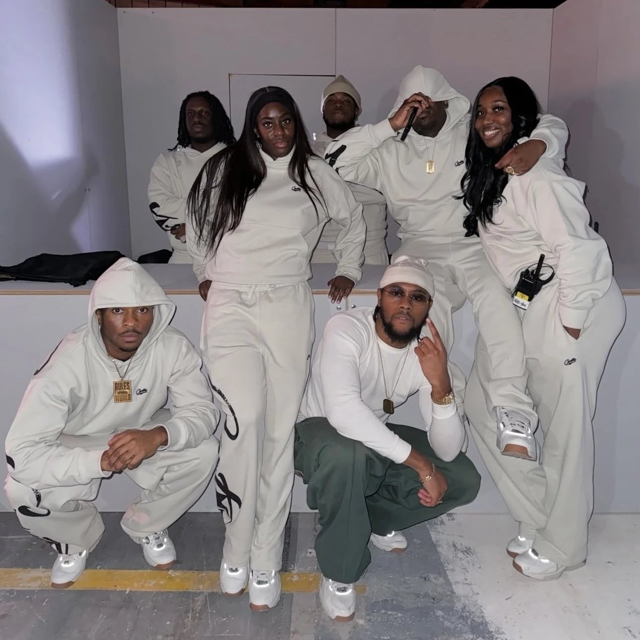 Corteiz Ivory Hoodie Set - Gallery Image 2 - Detailed View