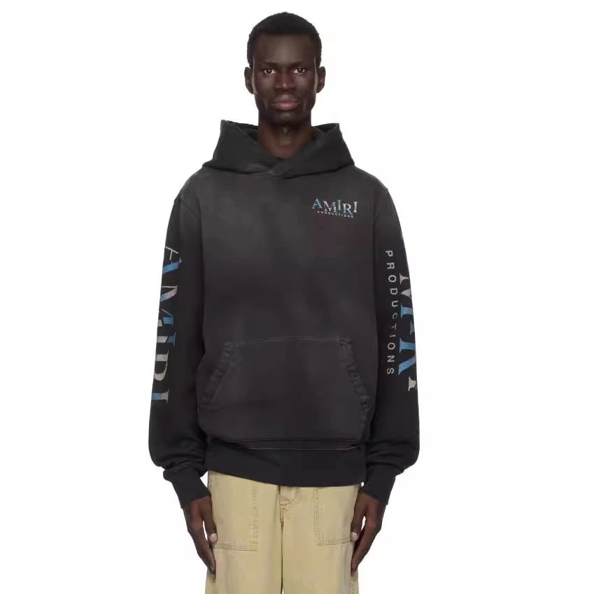 Amiri Oversized Hoodie Mask Print Black - Gallery Image 2 - Detailed View