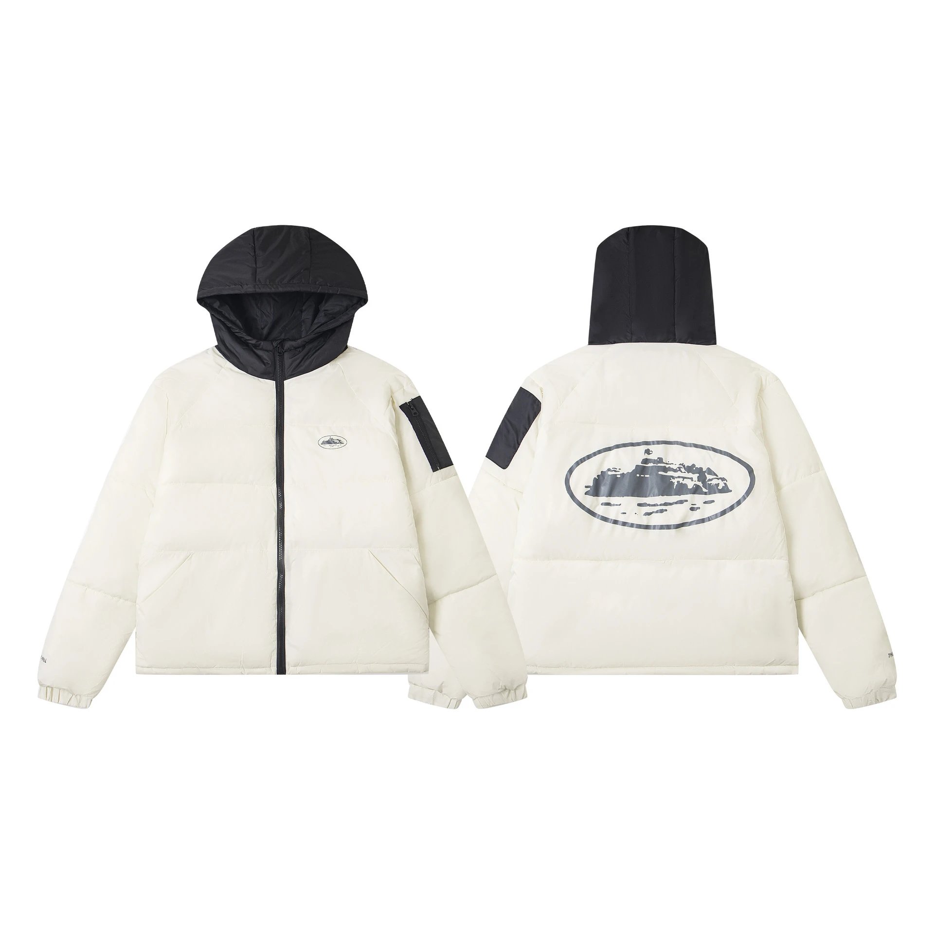 Evil Island Logo Puffer Jacket Multi - High Quality Product Image - Cnfans