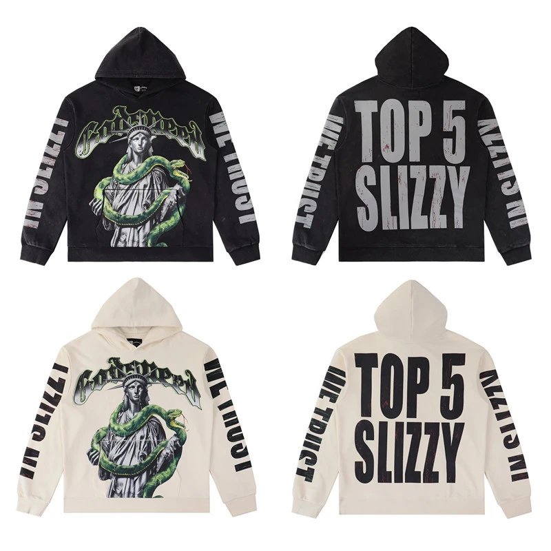 Godspeed Skull Letter Hoodie Multi - Gallery Image 4 - Detailed View