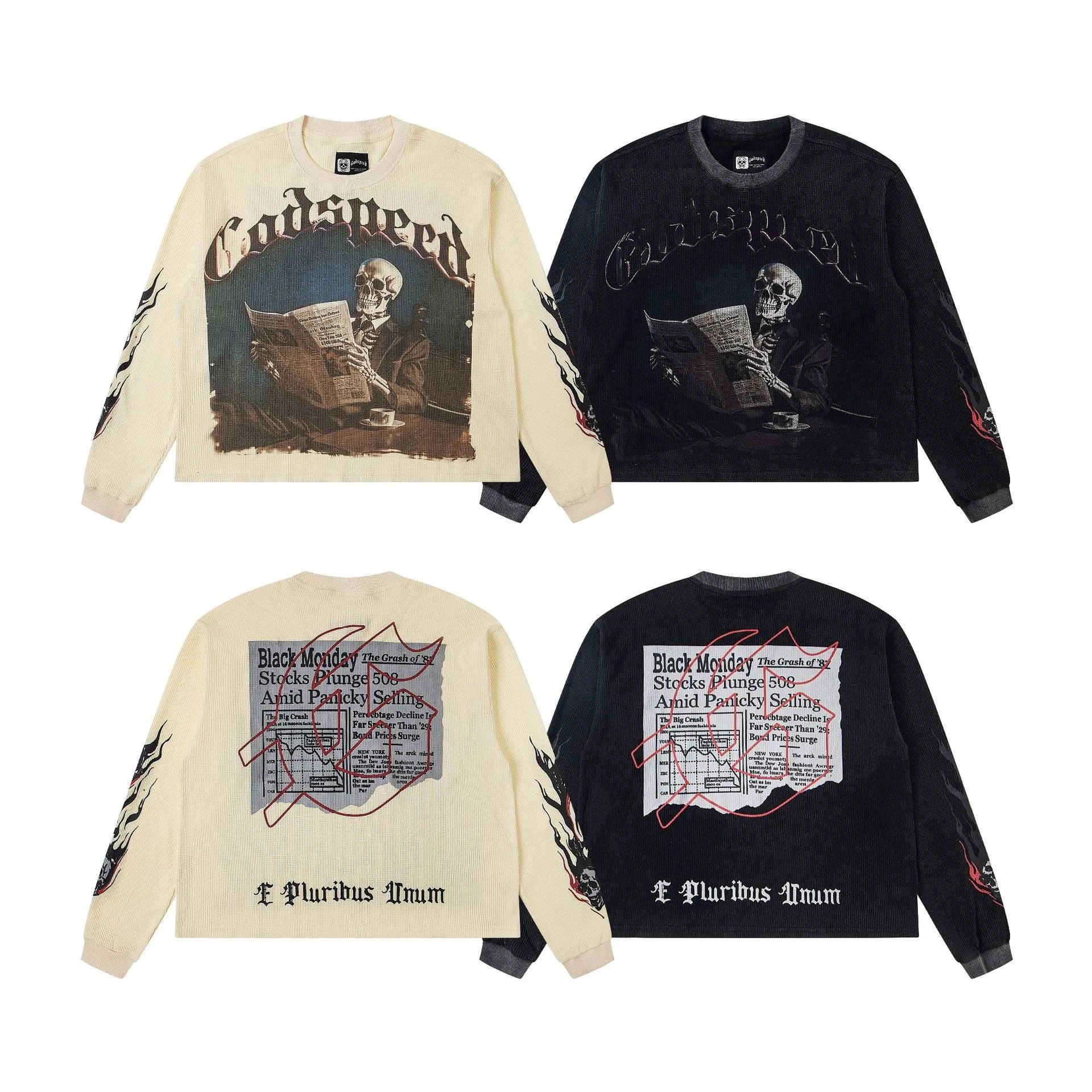 GOD&SPEED Skull Letter Tee Multicolor - Gallery Image 2 - Detailed View