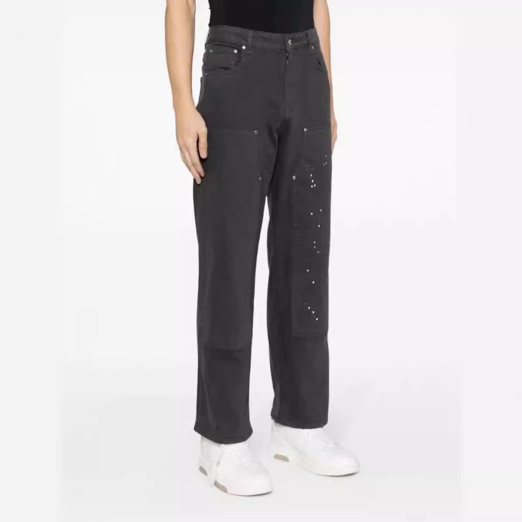 Represent Splash Denim Pants Black - Gallery Image 2 - Detailed View