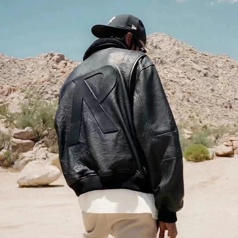 Represent PU Leather Jacket Black - Gallery Image 3 - Detailed View