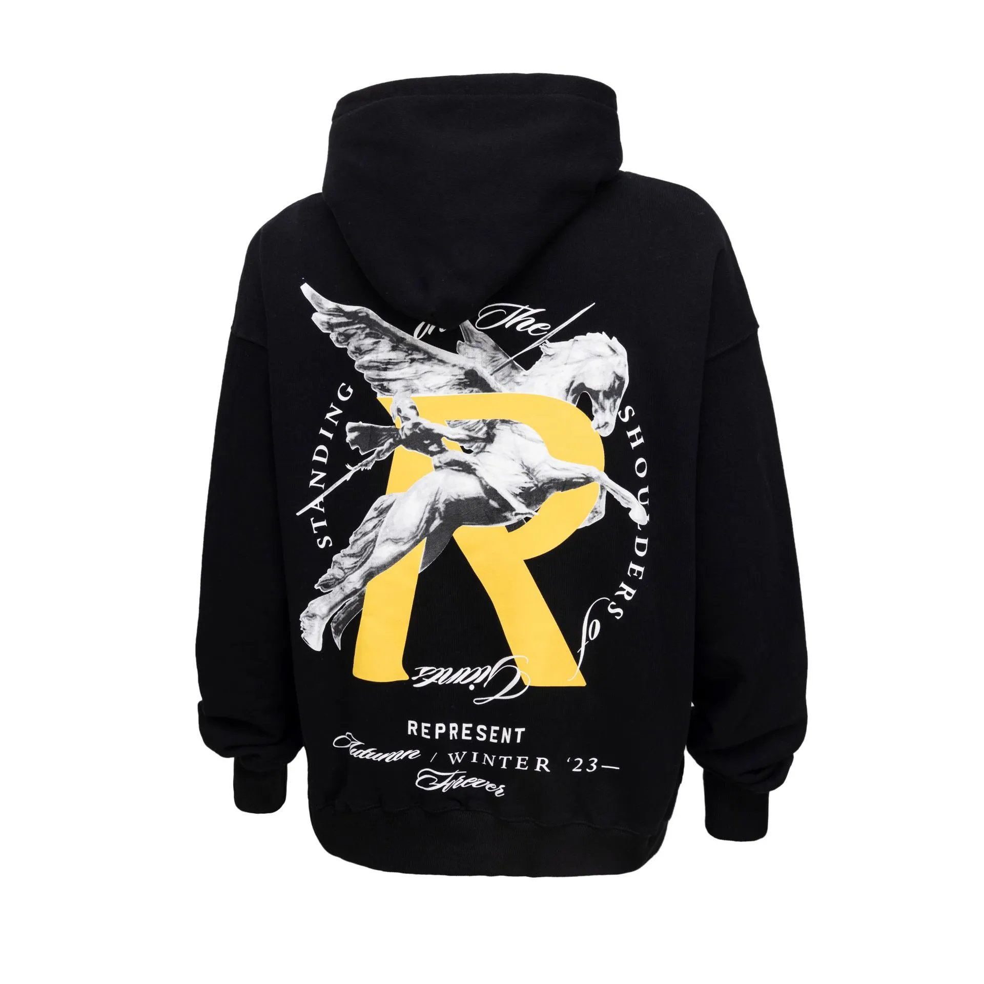Represent Pegasus Hoodie Black - Gallery Image 5 - Detailed View
