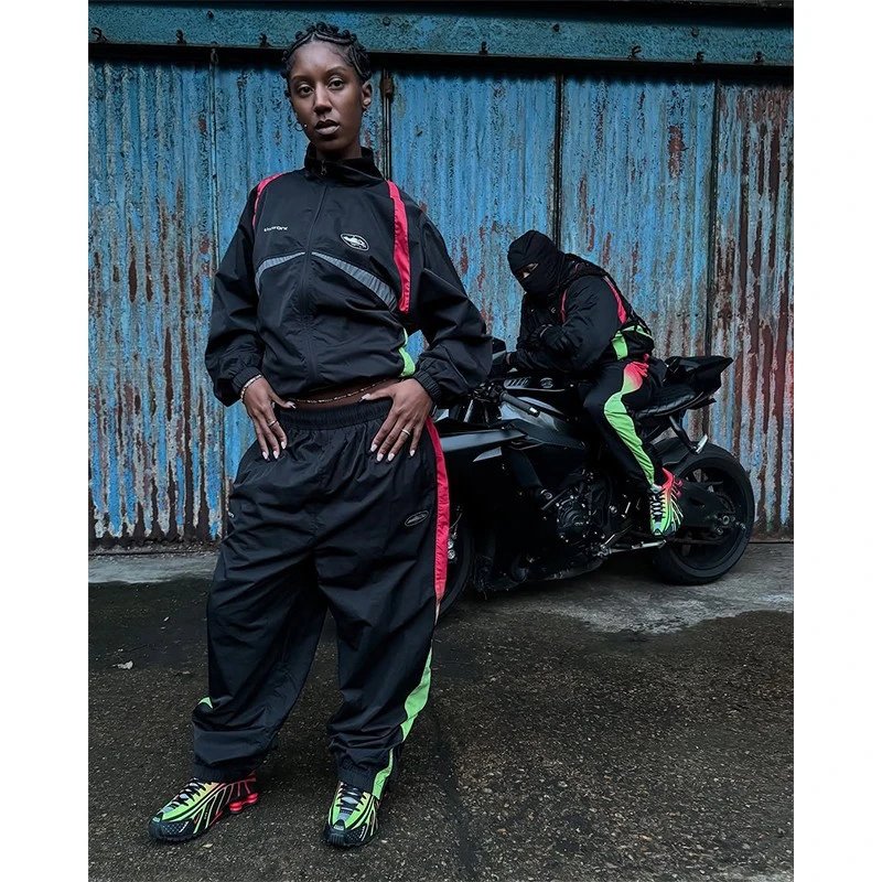 Devilbrand Embroidered Tracksuit Black - Gallery Image 2 - Detailed View