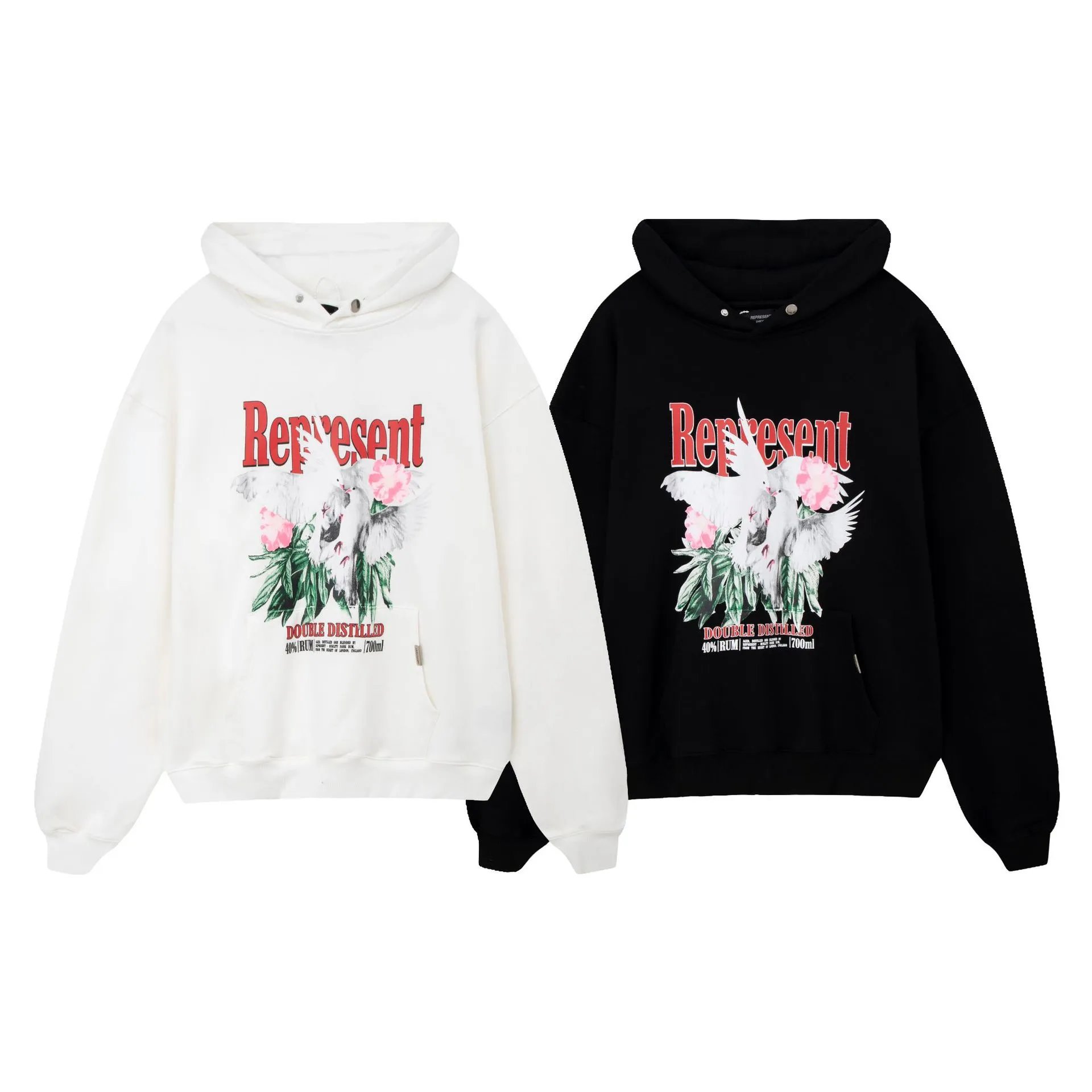 Represent Peace Dove Hoodie Black/White - High Quality Product Image - Cnfans