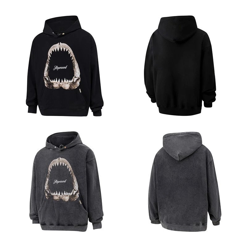 Represent Shark Teeth Hoodie Black - Related Product - Cnfans