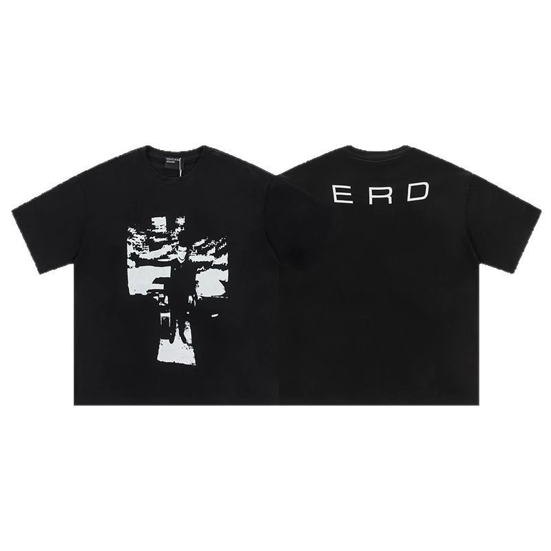 ERD Geometric Graphic T-Shirt Black - Gallery Image 5 - Detailed View