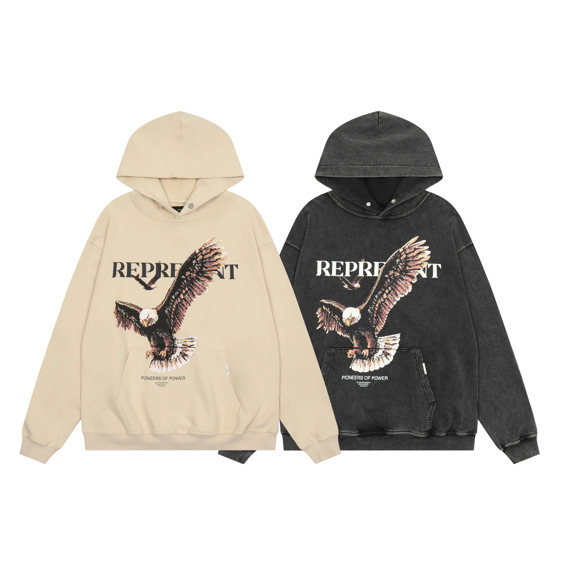 Represent Eagle Washed Hoodie Multicolor - High Quality Product Image - Cnfans