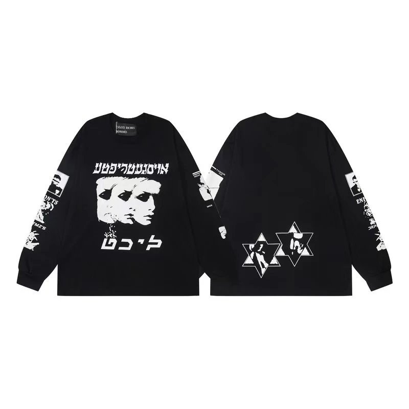 ERD Graphic Washed Long Sleeve Tee Multi - Gallery Image 3 - Detailed View