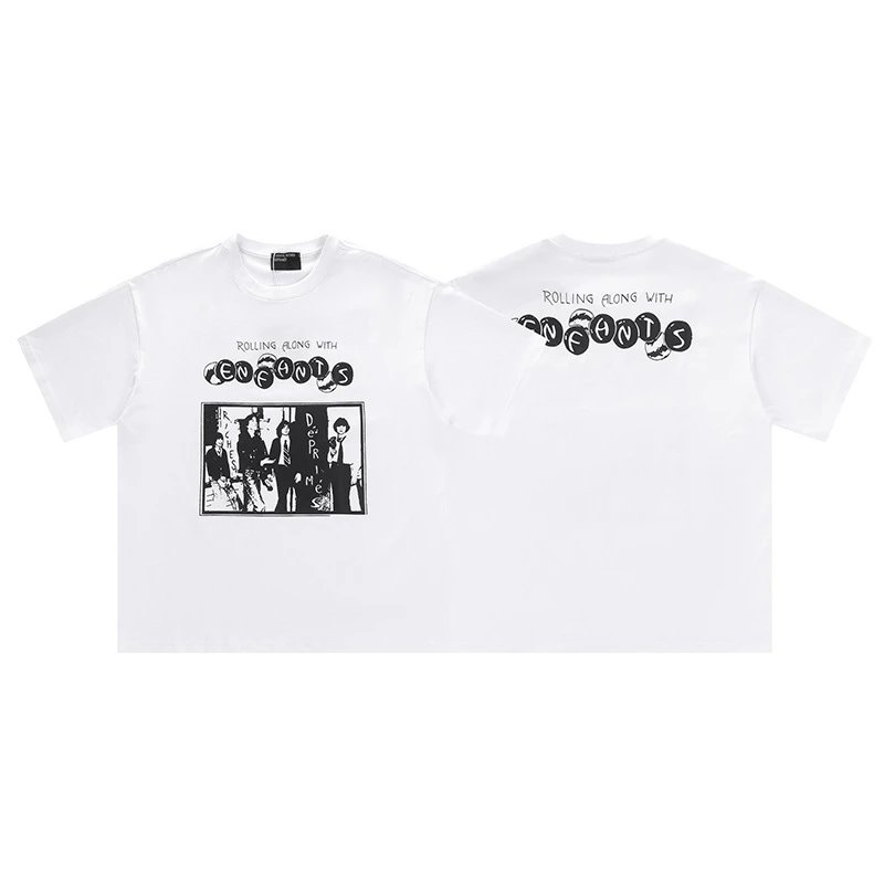 ERD Geometric Graphic T-Shirt Black - Gallery Image 4 - Detailed View