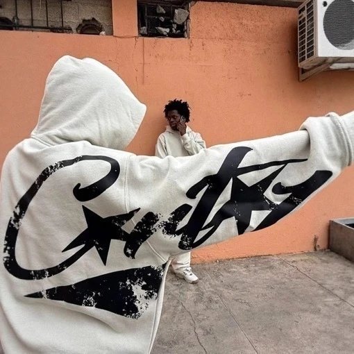 Corteiz Ivory Hoodie Set - Gallery Image 3 - Detailed View