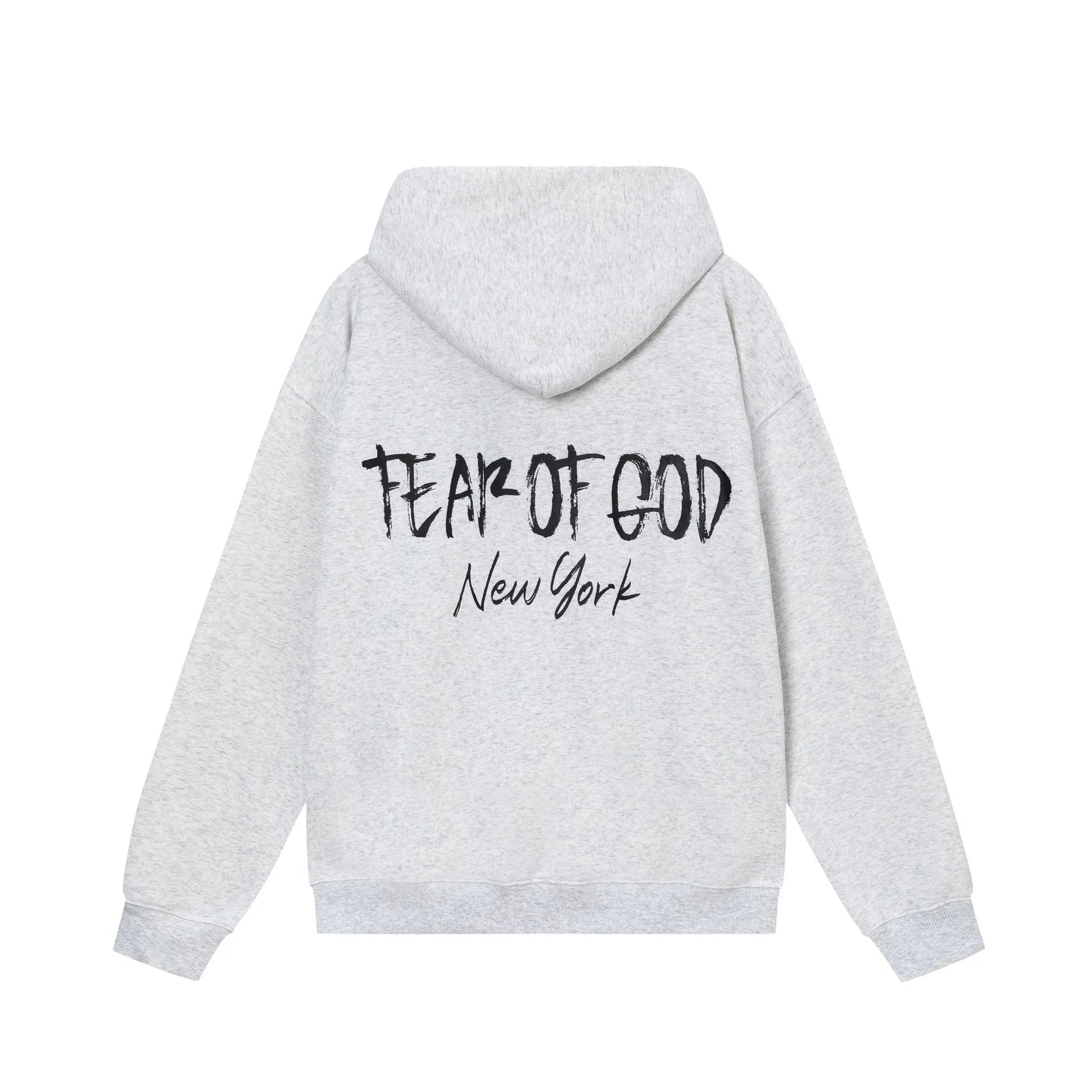 Streetwear Essentials Oversized Cotton Hoodie Unisex Ash Grey - Fear of God(FOG） - Cnfans - $30.32