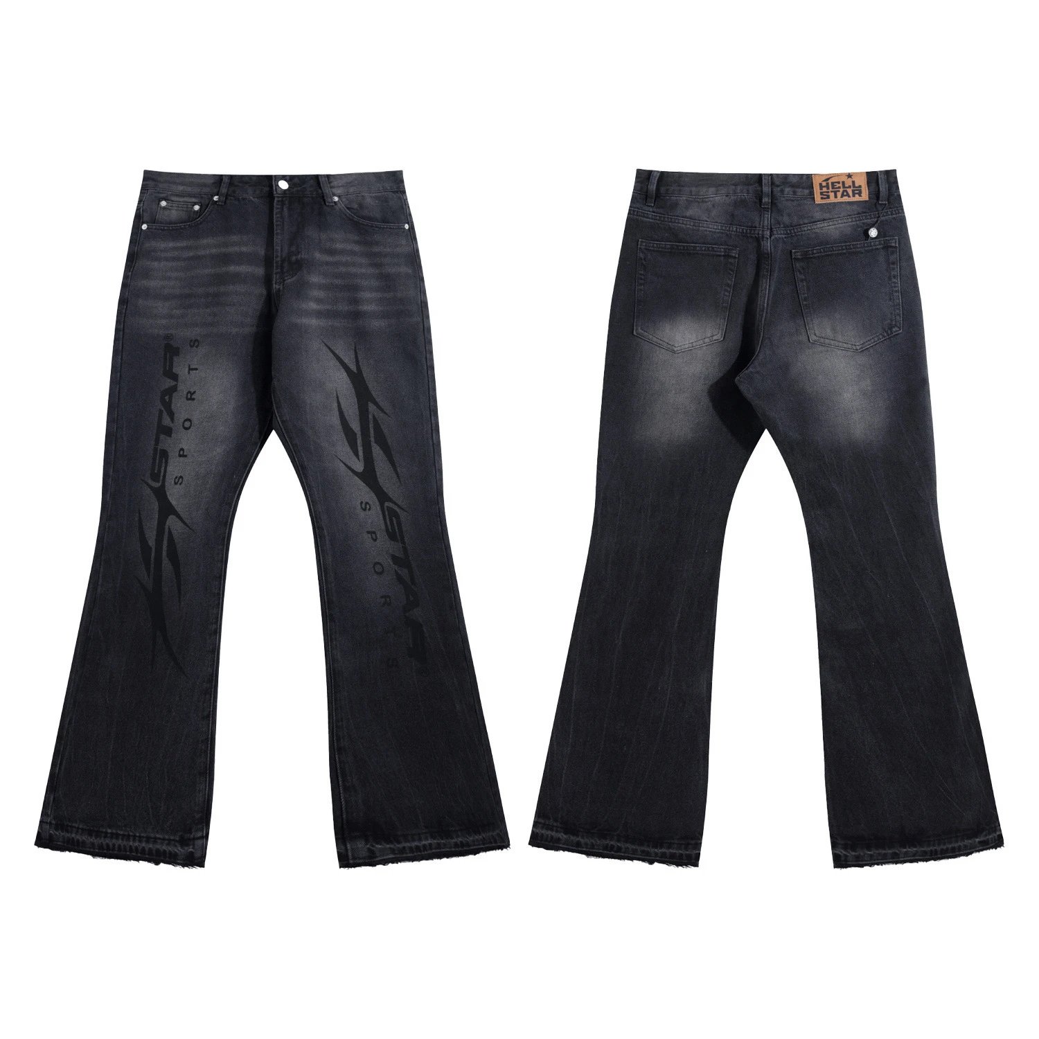 Streetwear Washed Denim Pants Charcoal - Related Product - Cnfans