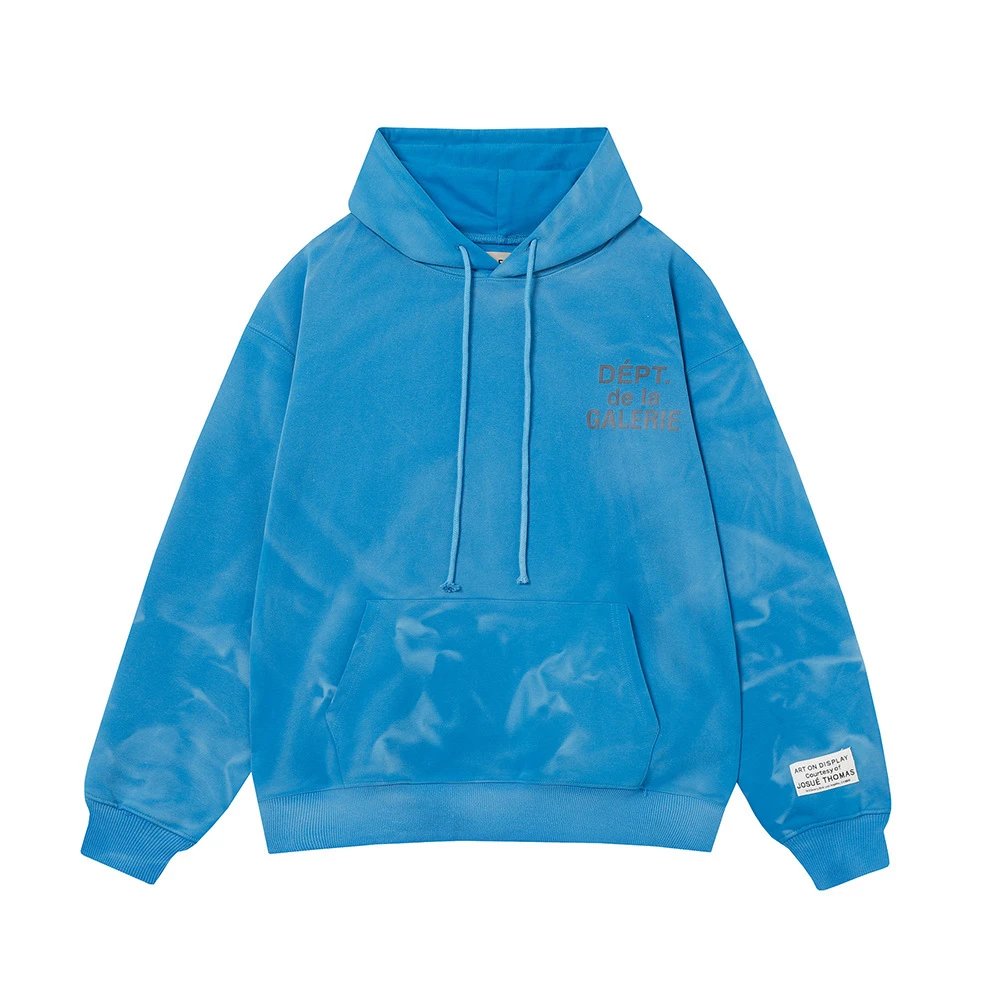 Washed Graphic Hoodie Azure - Gallery Image 3 - Detailed View