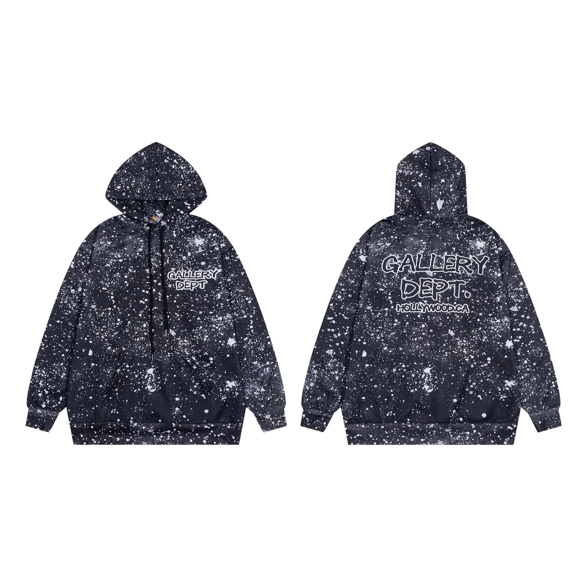 Tie-Dye Hoodie Unisex Set Cosmic Black - Gallery Dept - Cnfans - $33.55