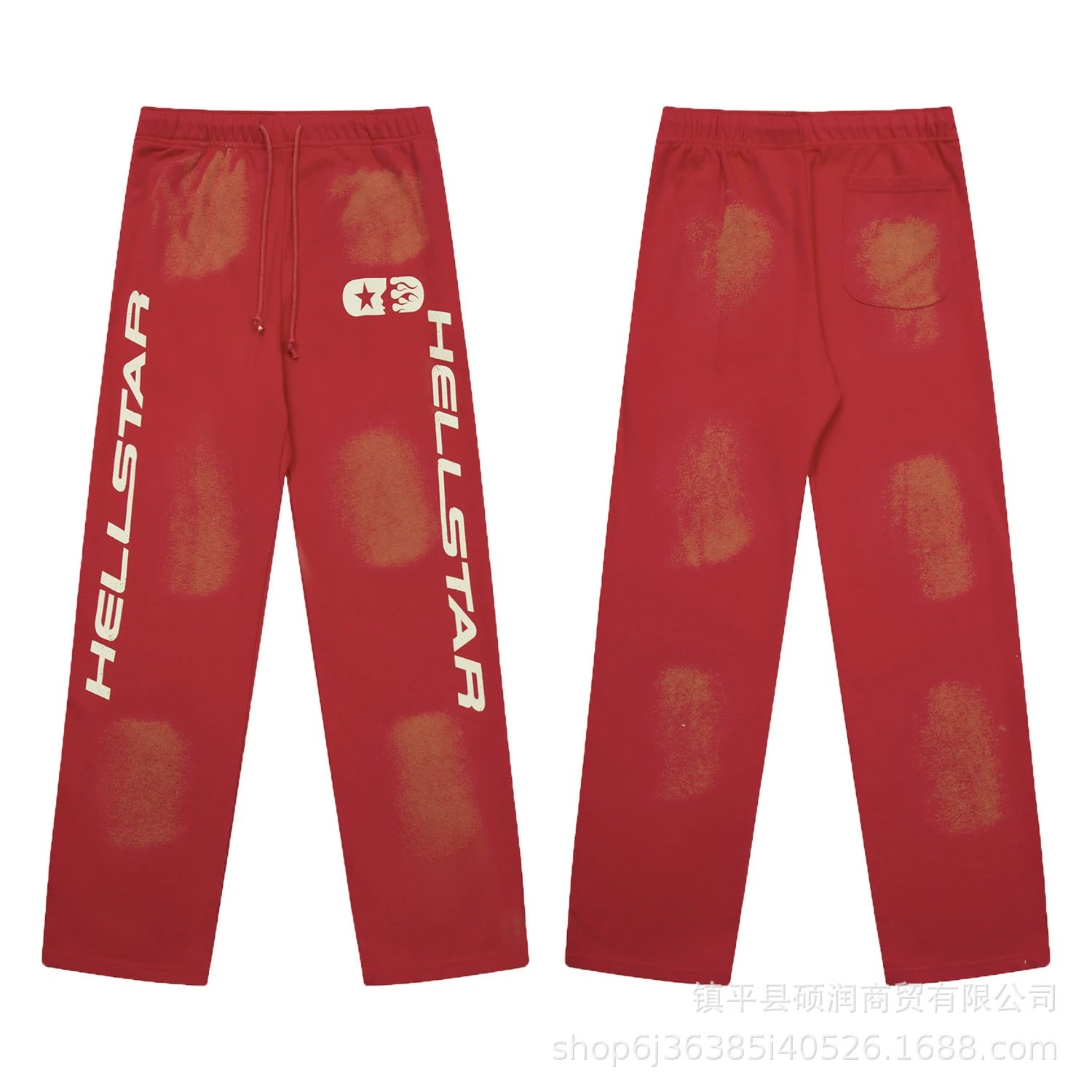 Street Style Graphic Pants Crimson - Hellstar - Cnfans - $33.87