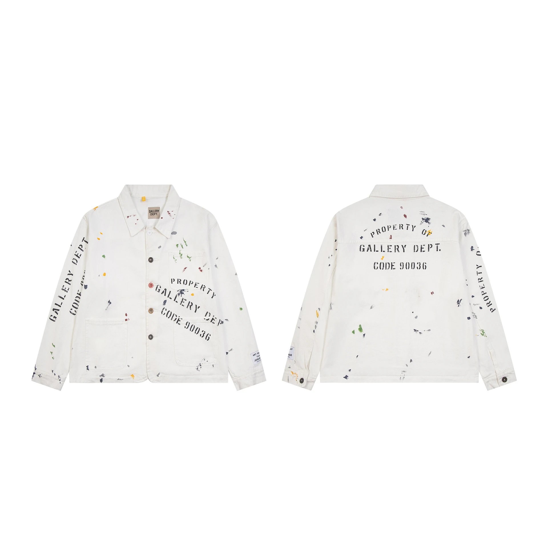 Unisex Canvas Utility Jacket Ecru - Gallery Image 1 - Detailed View