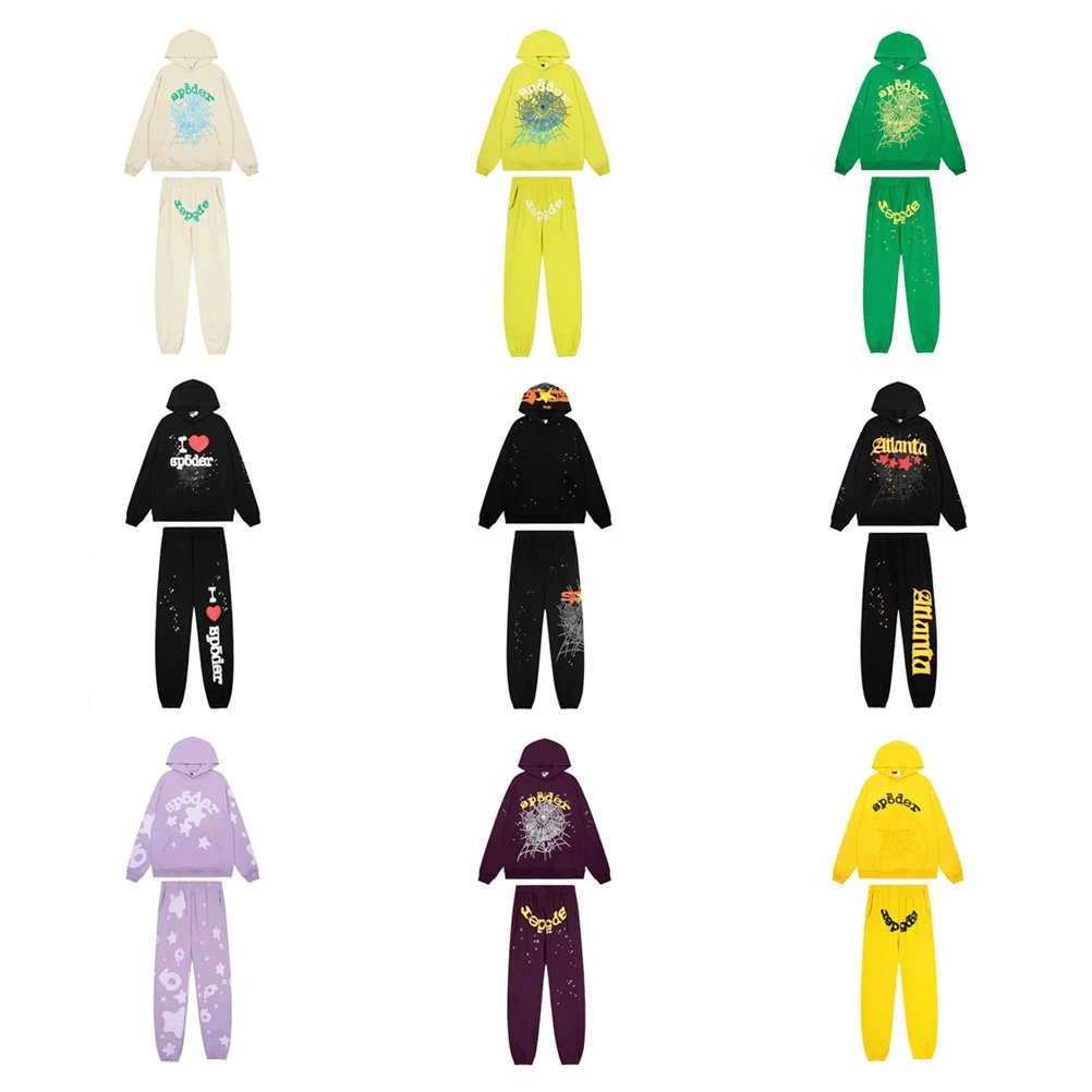 Streetwear Set with Hooded Sweatshirt and Pants Olive - Gallery Image 1 - Detailed View