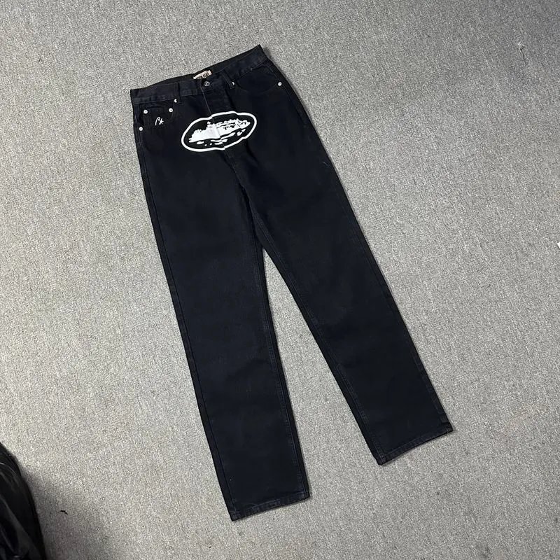 Mixed Emotions Print Wash Jeans Multicolor - Gallery Image 2 - Detailed View