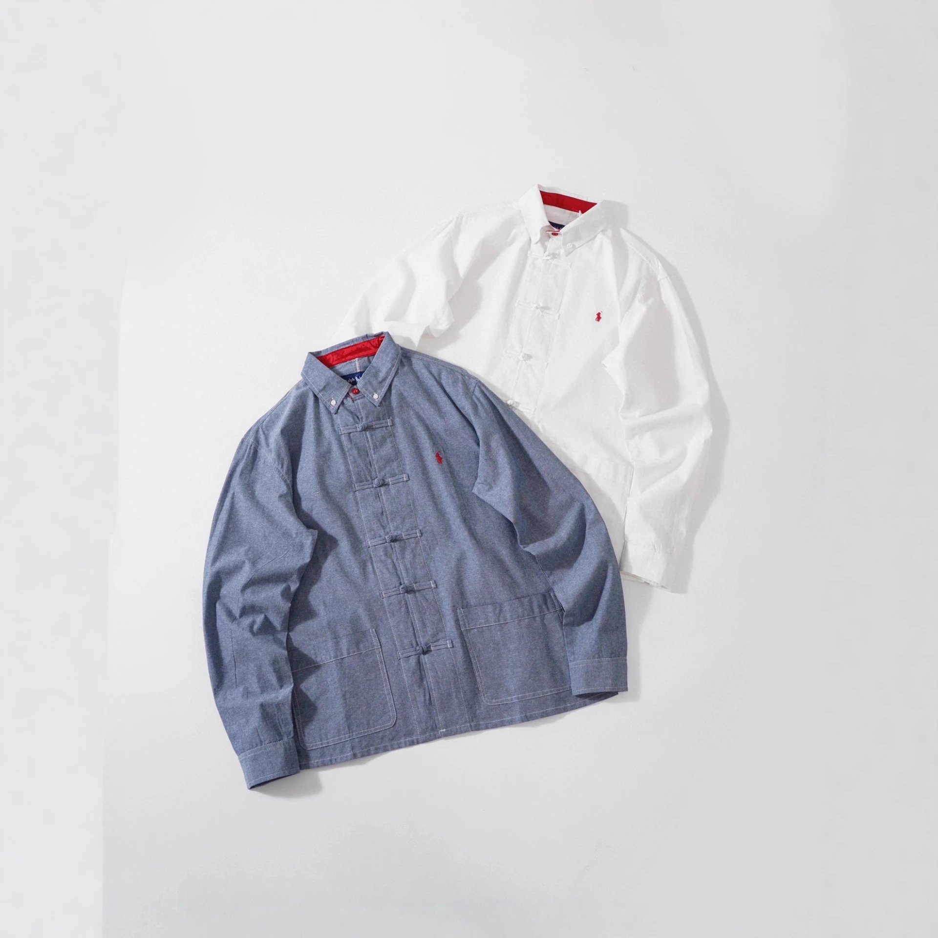 Clot × RL Traditional Tang Jacket Blue/White - High Quality Product Image - Cnfans