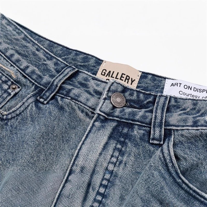 Distressed Denim Trousers Vintage Indigo - Gallery Image 2 - Detailed View