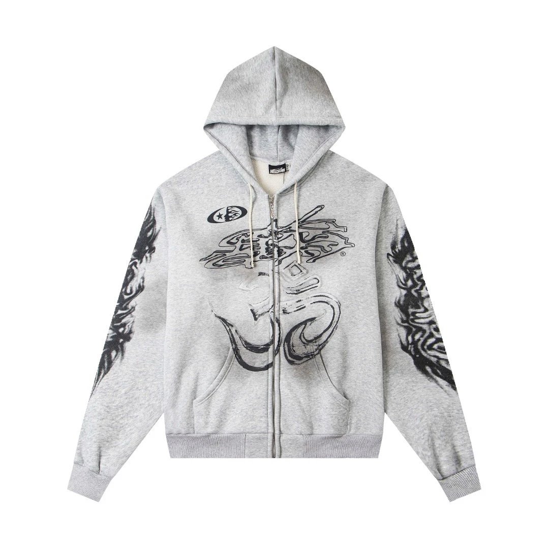 High Street Fleece Hoodie Ash - Related Product - Cnfans