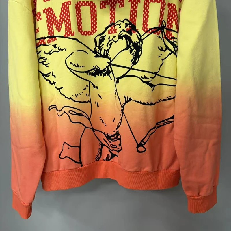 Mixed Emotion Gradient Hoodie Yellow/Orange - Gallery Image 4 - Detailed View