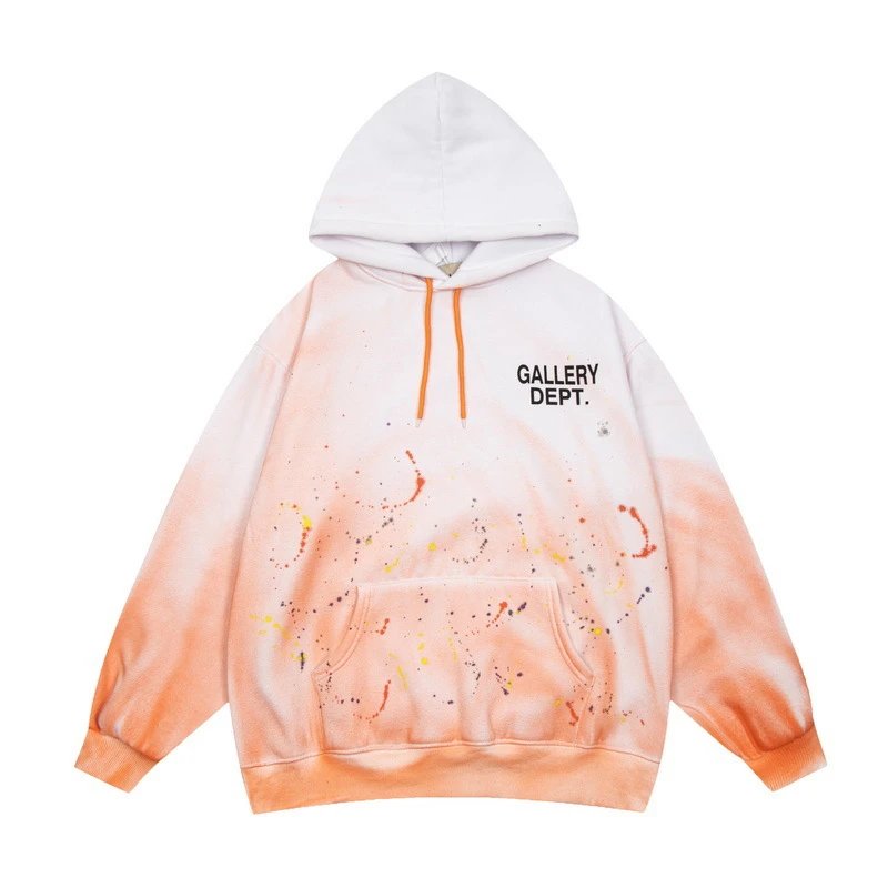 High-Street Tie-Dye Hoodie Apricot - Gallery Dept - Cnfans - $37.74