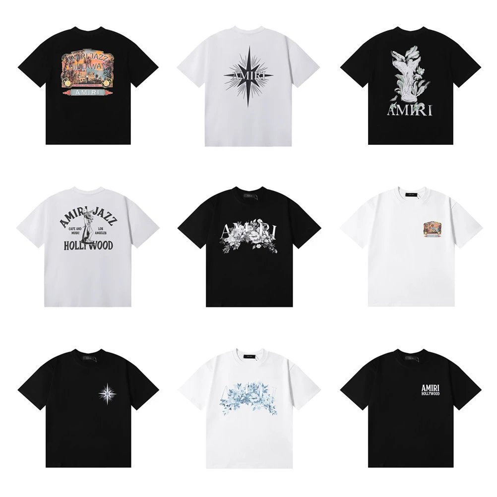 Amiri Letter Print T-Shirt Multicolor - High Quality Product Image - Cnfans