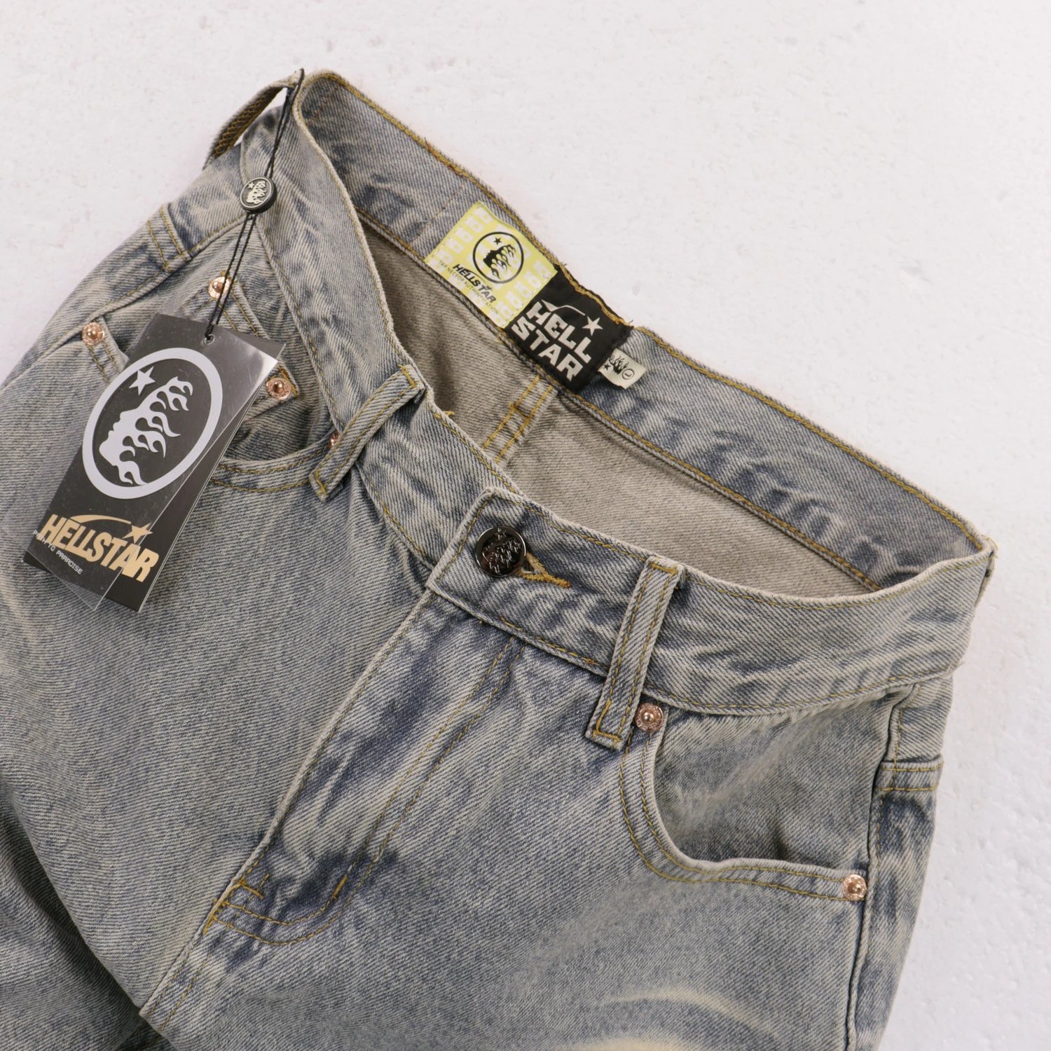 Distressed Denim Jeans Smoky Blue - Gallery Image 4 - Detailed View
