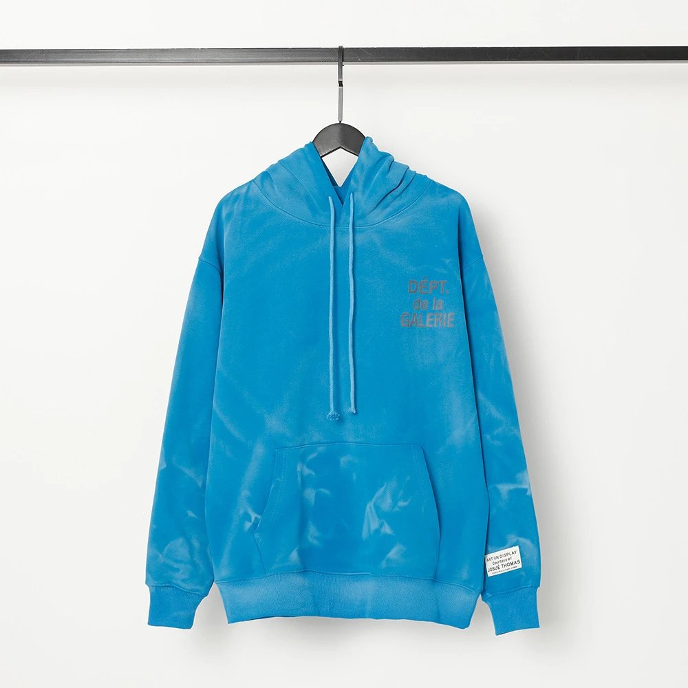 Washed Graphic Hoodie Azure - Gallery Image 2 - Detailed View
