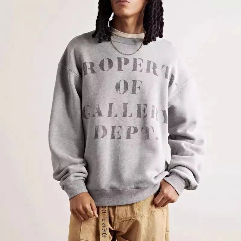 Vintage Graphic Pullover Sweatshirt Ash Gray - Gallery Image 2 - Detailed View